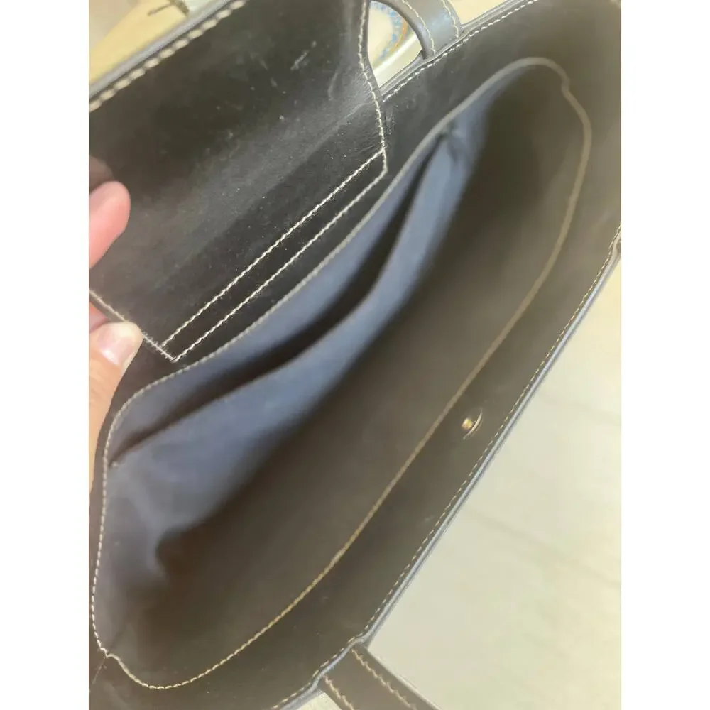 kate spade black leather tote
